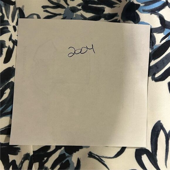 Lisette L Montreal Women's Floral Pop Art 26” Ankle Pants Back Slit Blue Size 16 - Picture 14 of 14